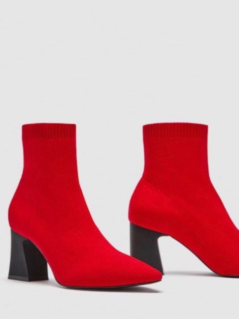 Zara red booties in size 40
